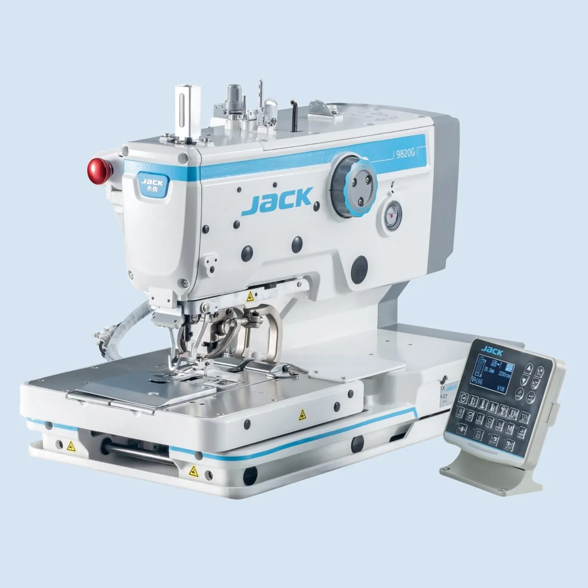 JACK FJK-T9820G-01-D-T, Máquina de ojales para sastrería electrónica