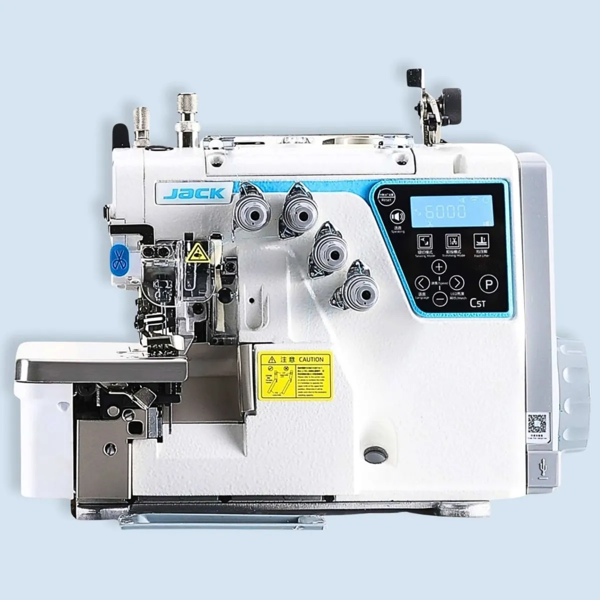 JACK JK-C5T-5-3X4, Máquina remalladora con alimentación superior de 5 hilos 3x4