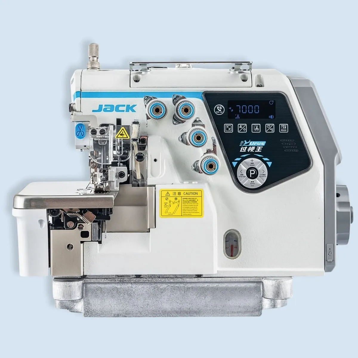 JACK JK-C7-4-83-323-BK, Máquina remalladora de 4 hilos automática neumática de alta velocidad