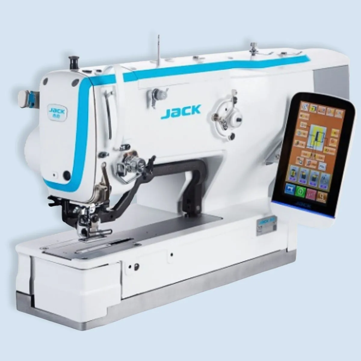 JACK JK-T1790GS-3-D, Máquina de ojales electrónica con multicorte, ojal de 41 mm