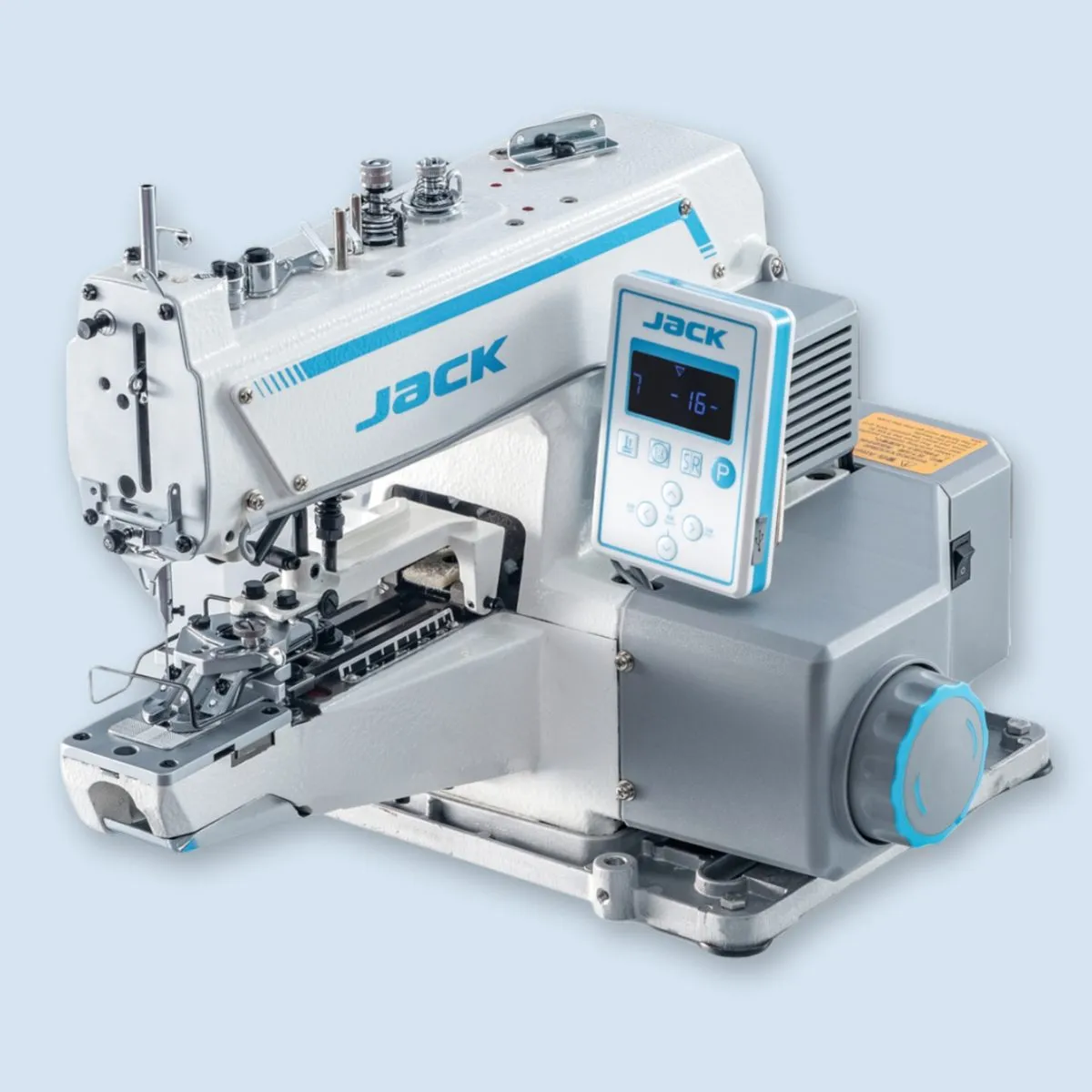 JACK JK-T1377GR-Z, Máquina de coser botones con tolva