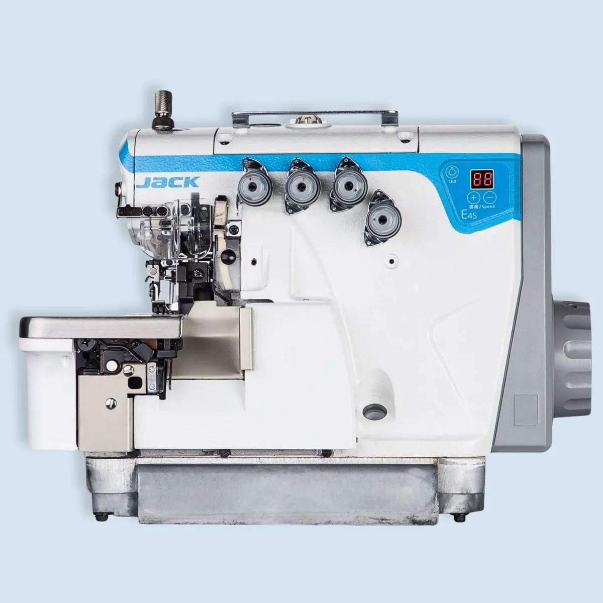 JACK JK-E4S-3-82-233, Máquina remalladora de 3 hilos con atacador de cadeneta