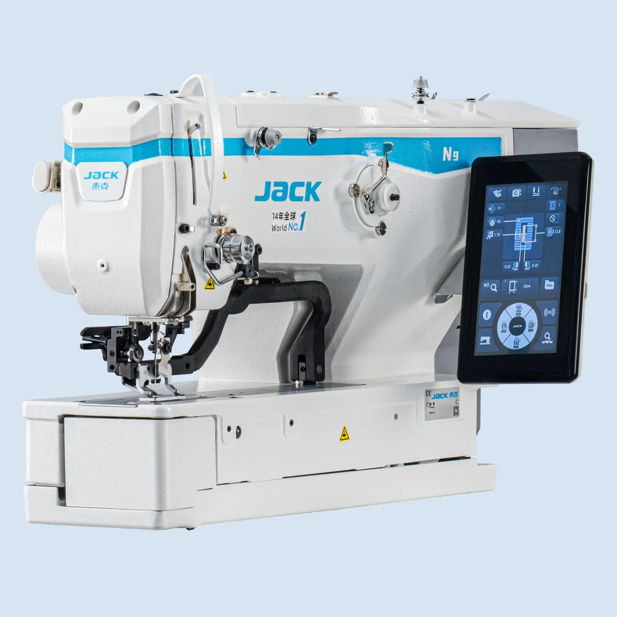 JACK JK-N9-D, Máquina de ojales electrónica para ojales de camisería 25 mm