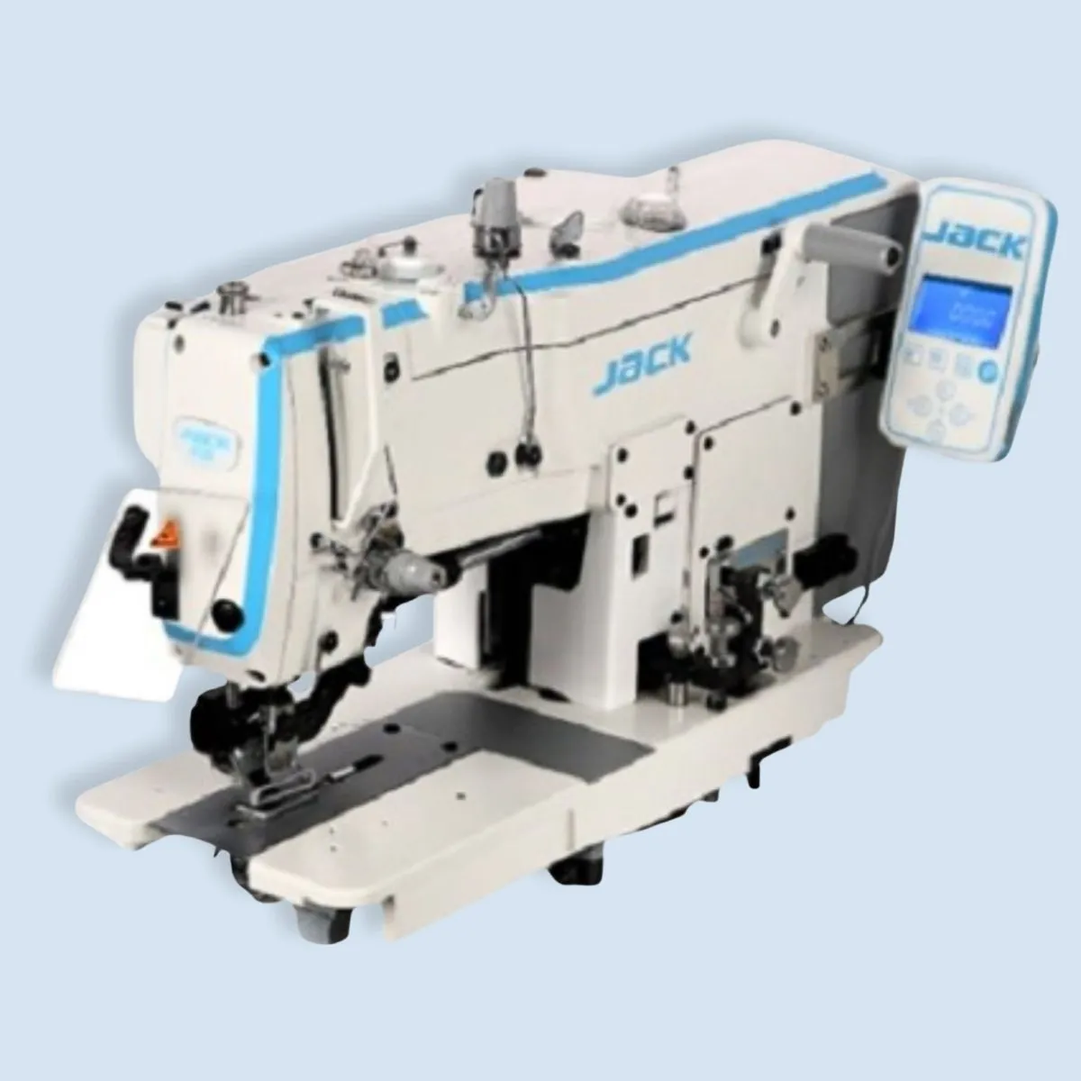 JACK JK-T782G-Z, Máquina de ojales electrónica para camisería, ojal de 33 x 5 mm