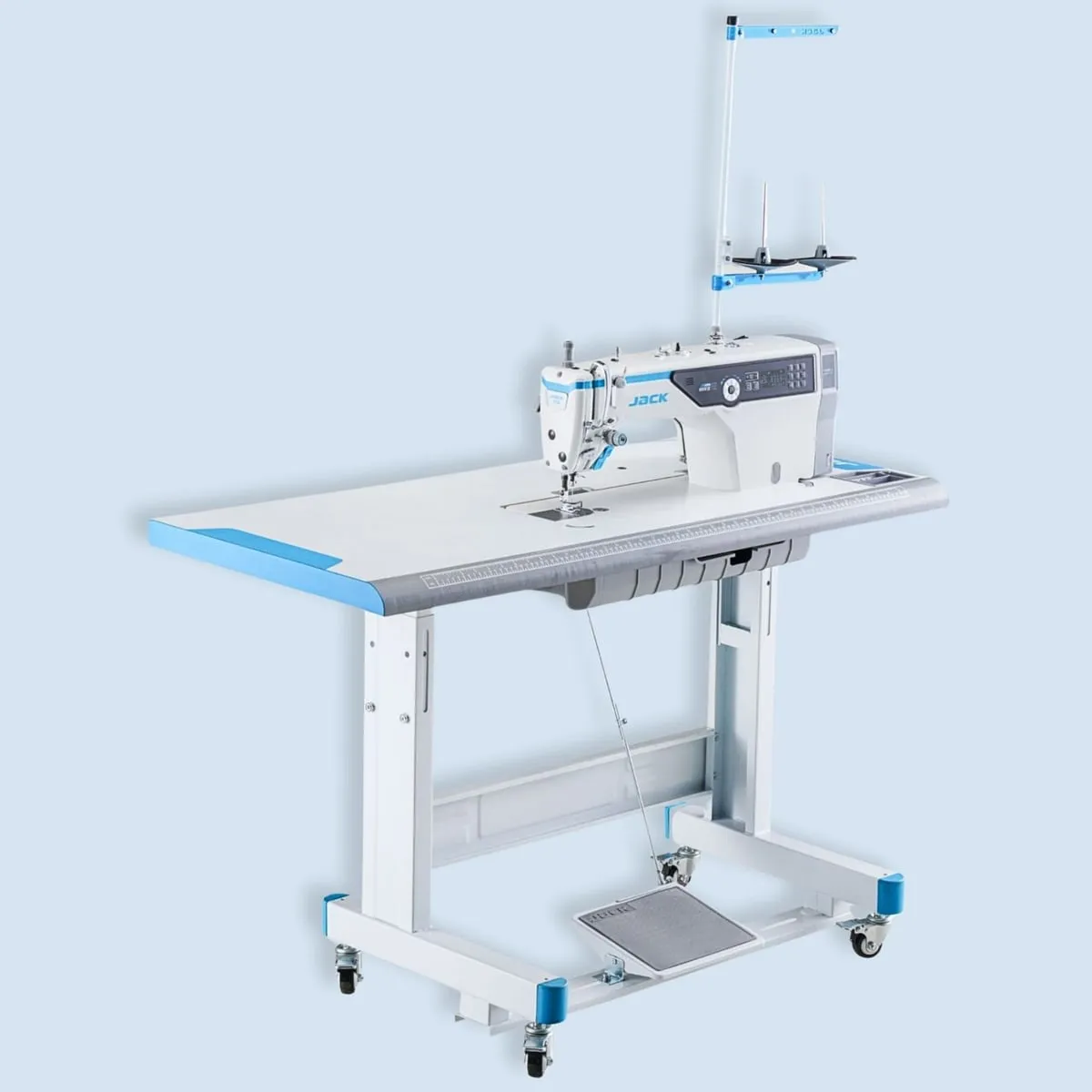 JACK JK-A5E-B, Máquina pespunte 1 aguja Direct Drive cortahílos con IA para género fino, medio y grueso, vista 2