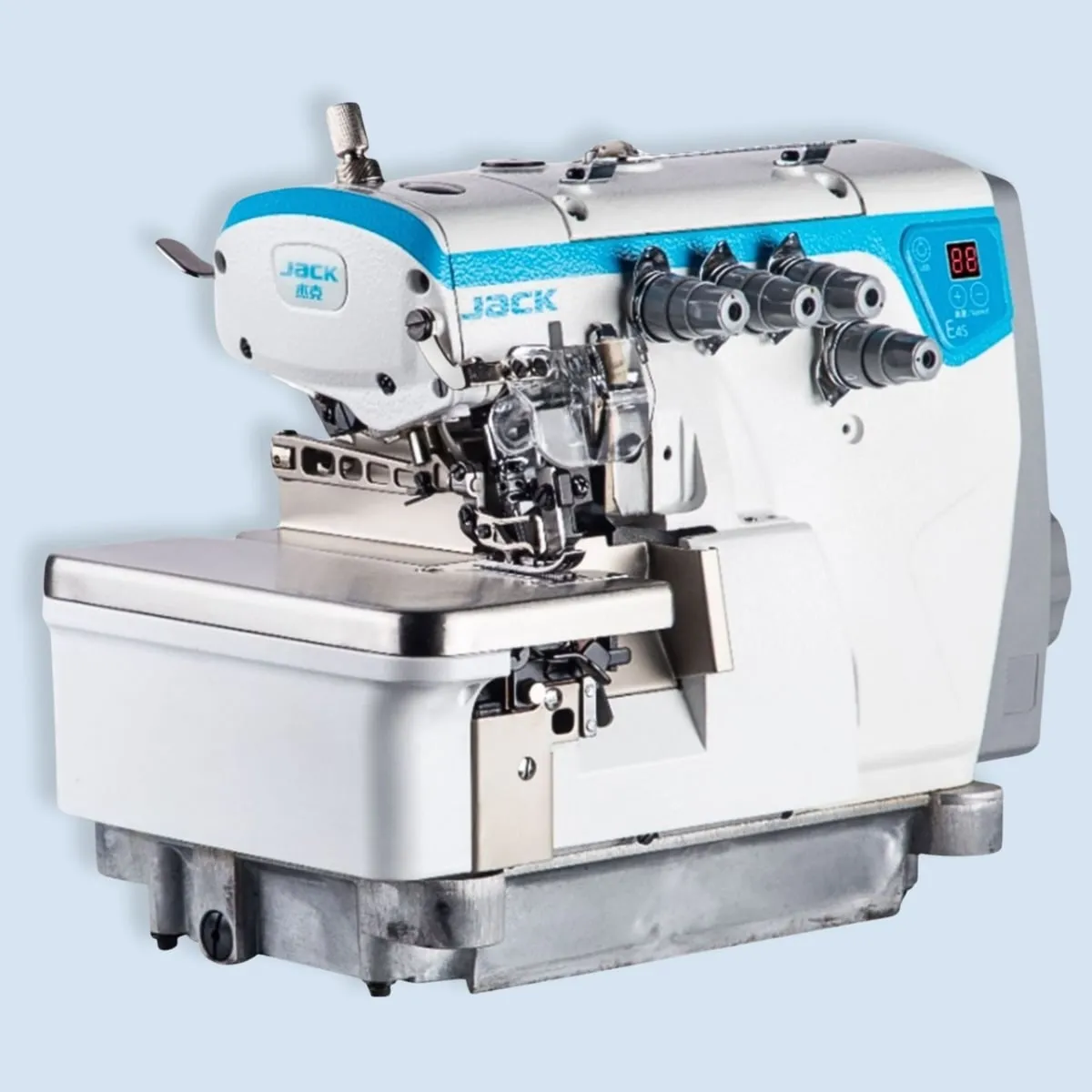 JACK JK-E4S-3-82-233, Máquina remalladora de 3 hilos con atacador de cadeneta, vista 2
