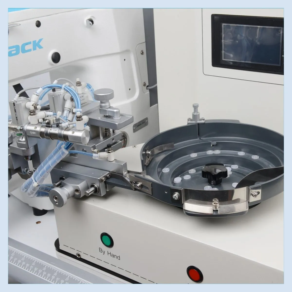 JACK JK-T1903GR-DII, Máquina de botones electrónica con tolva, vista 2