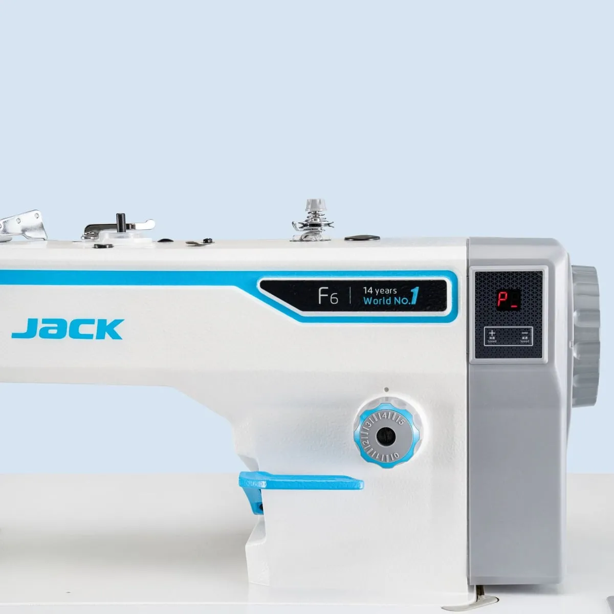 JACK JK-F6-HL-7, Máquina pespunte 1 aguja Direct Drive con garfio de gran capacidad para géneros gruesos, vista 3