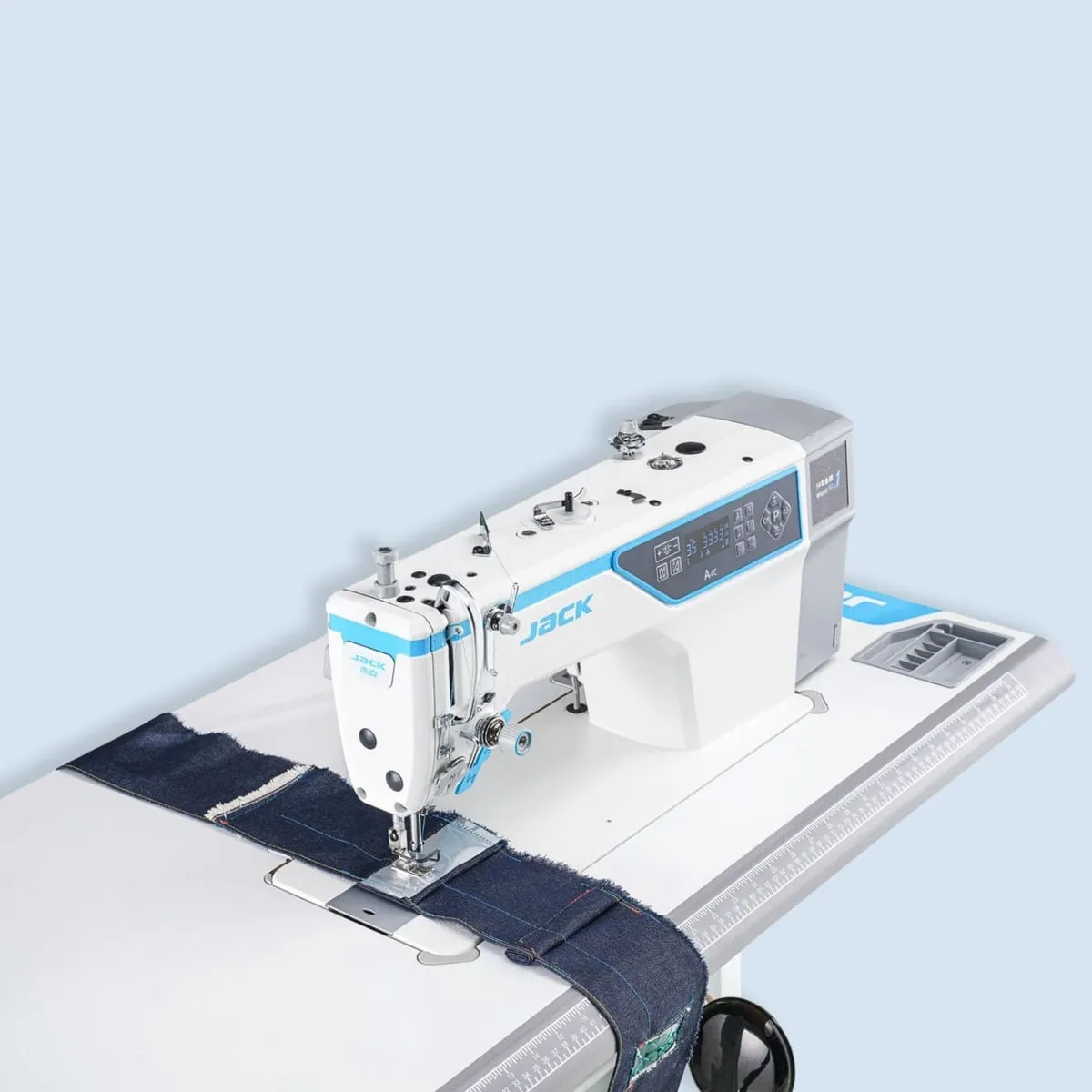 JACK JK-A4C-C, Máquina de pespunte 1 aguja cortahílos con IA para género fino y medio, vista 4